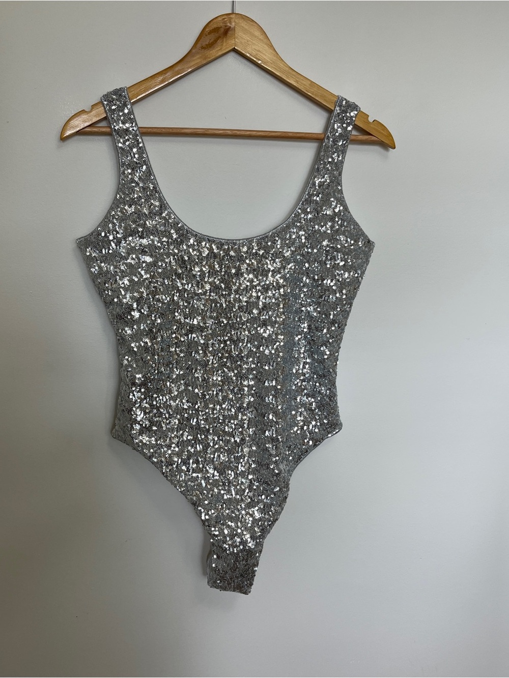 Oseree Sequin One Piece Swimsuit In Silver Size Xl Nwt — image 3 of 7